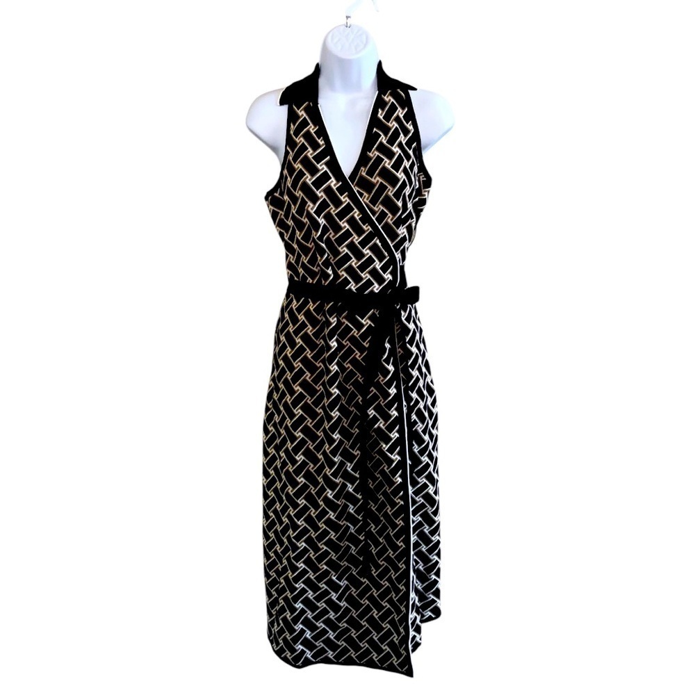 Diane Von Furstenberg xTarget Sleeveless Vintage Weave Sweater Midi Wrap Dress